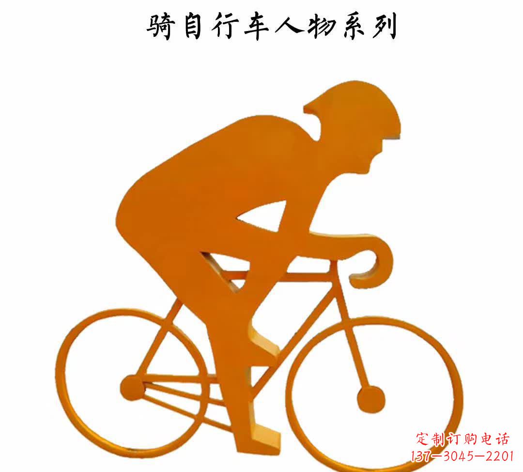 不锈钢自行车雕塑——点缀公园美景 不锈钢自行车雕塑——点缀公园美景