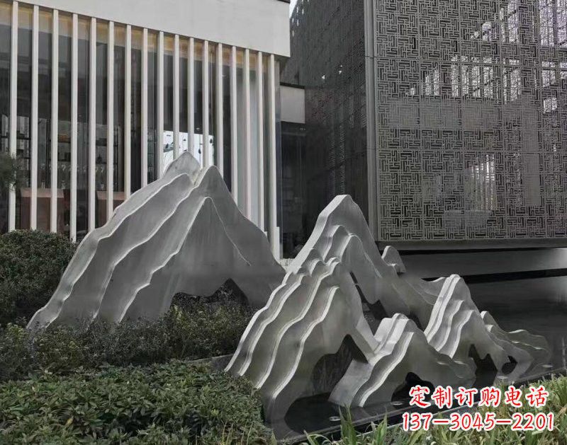 不锈钢公园小区假山雕塑
