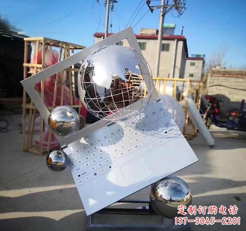 不锈钢公园艺术笔记本雕塑