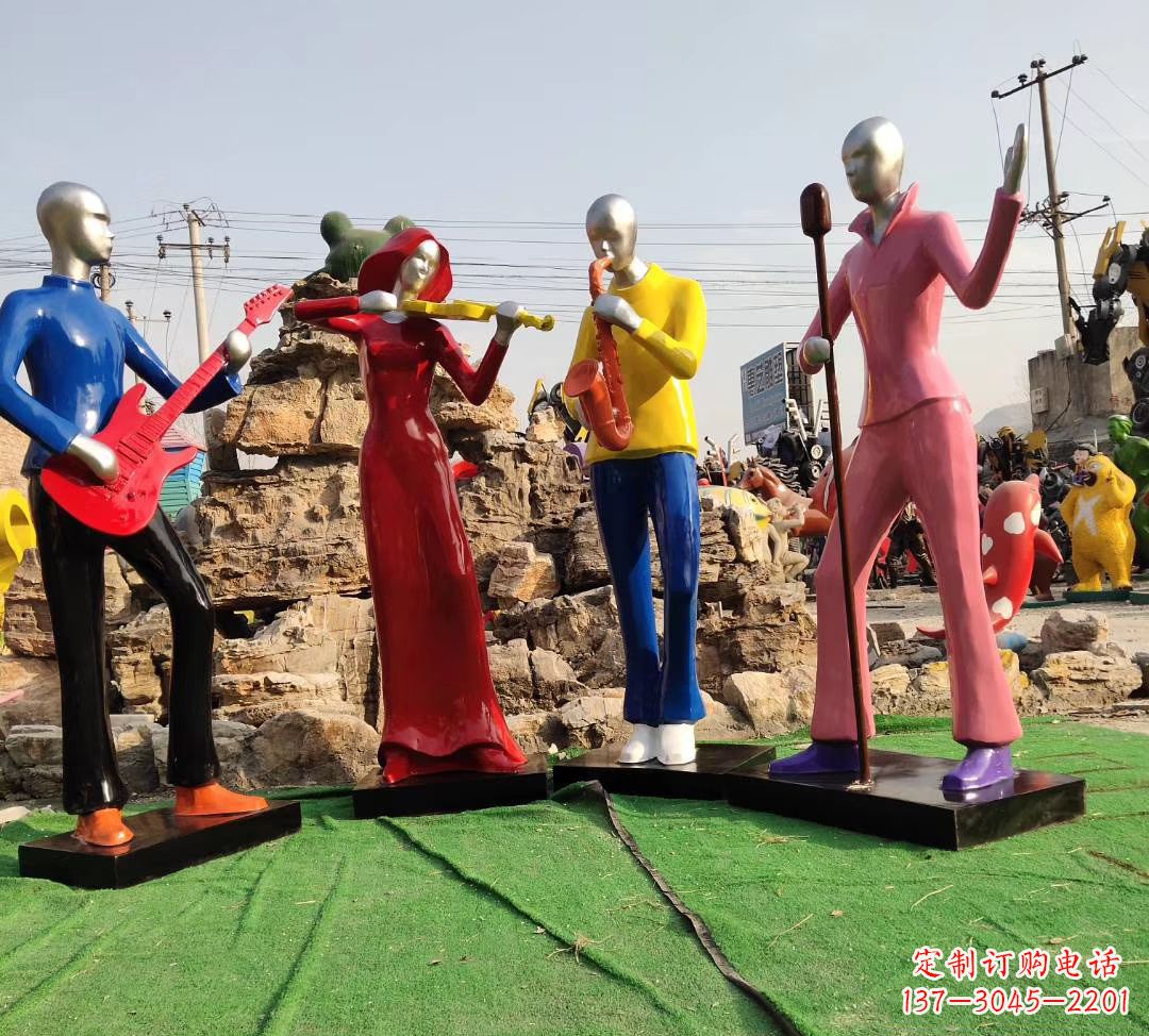 不锈钢公园音乐人物雕塑