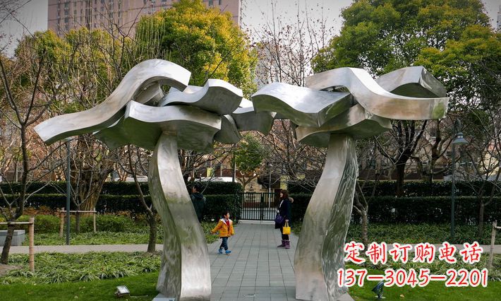 不锈钢公园造型门雕塑
