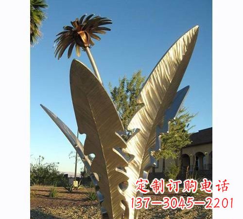 不锈钢公园植物蒲公英雕塑