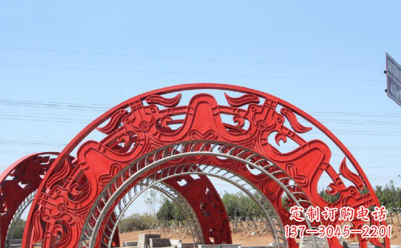 不锈钢拱门雕塑 (2)