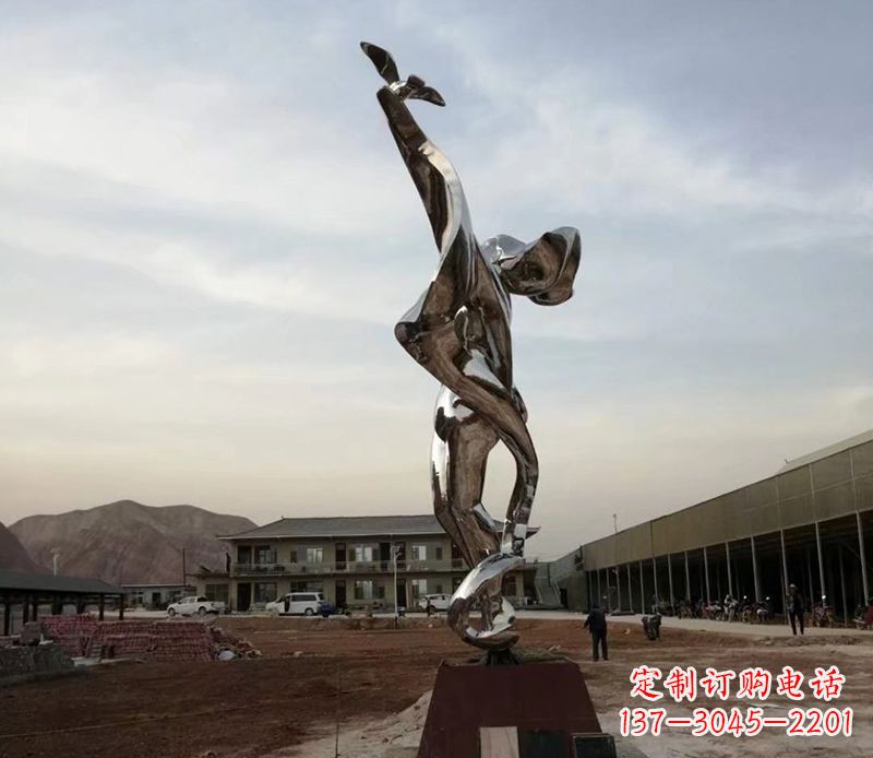 不锈钢古代跳舞人物雕塑