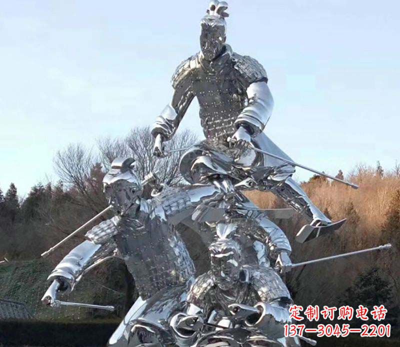 不锈钢古代人物雕塑1