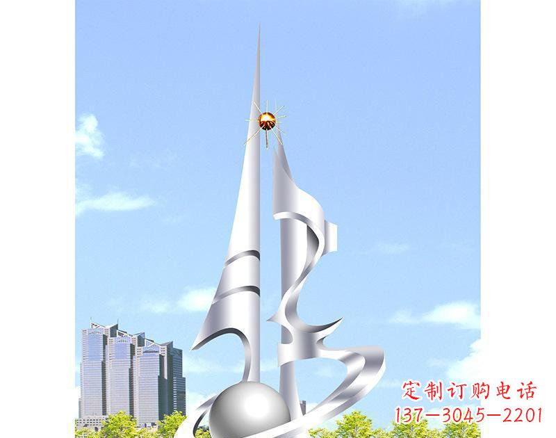 不锈钢光明广场景观雕塑