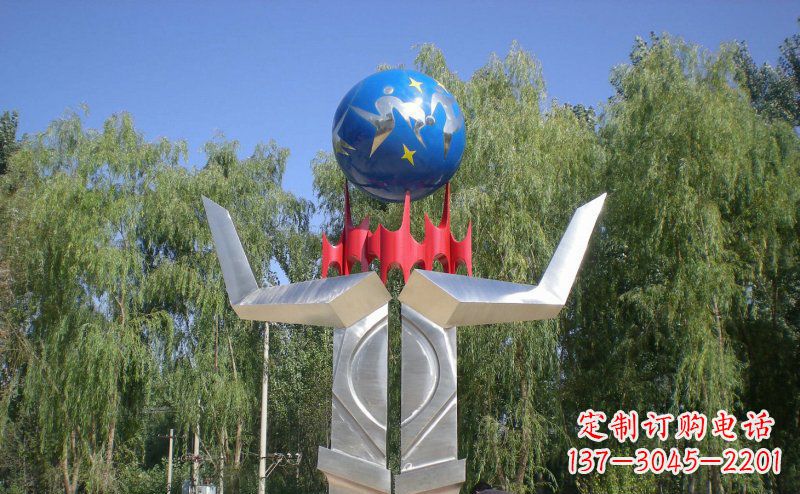 不锈钢广场标志性雕塑