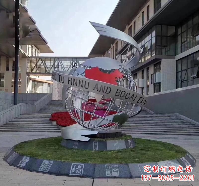 不锈钢广场标识景观雕塑