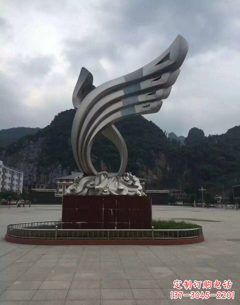 不锈钢/广场/抽象/翅膀-不锈钢广场抽象翅膀雕塑 不锈钢/广场/抽象/翅膀-不锈钢广场抽象翅膀雕塑