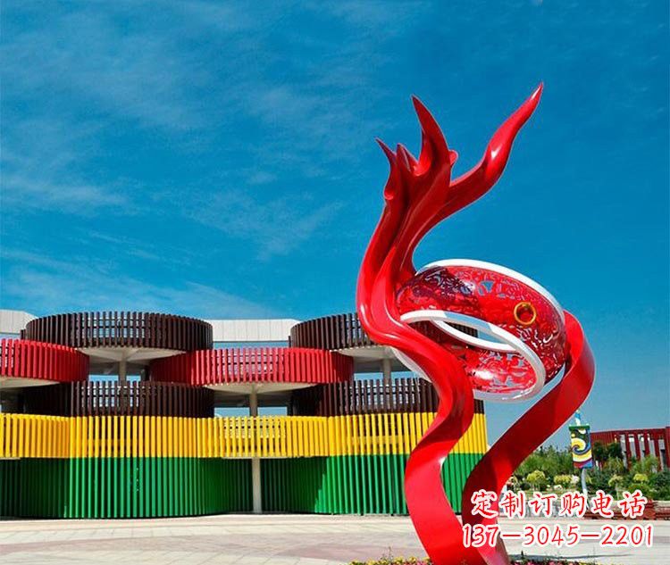 不锈钢广场抽象大鼓雕塑