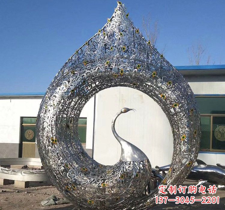 孔雀雕塑 - 不锈钢/广场/抽象/镂空/孔雀 孔雀雕塑 - 不锈钢/广场/抽象/镂空/孔雀