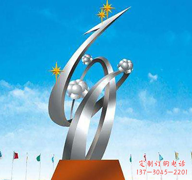 不锈钢广场抽象艺术雕塑