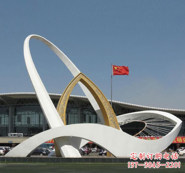 不锈钢广场抽象造型雕塑