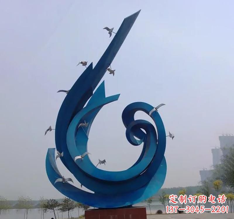 不锈钢广场大型鸽子雕塑