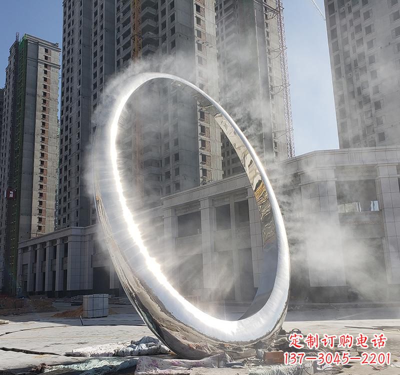 圆环雕塑 - 不锈钢/广场/大型/圆环 圆环雕塑 - 不锈钢/广场/大型/圆环