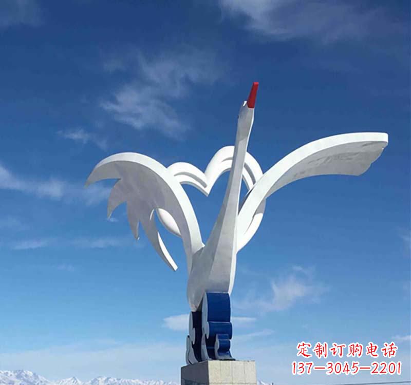 仙鹤雕塑 - 不锈钢/广场/动物/仙鹤 仙鹤雕塑 - 不锈钢/广场/动物/仙鹤