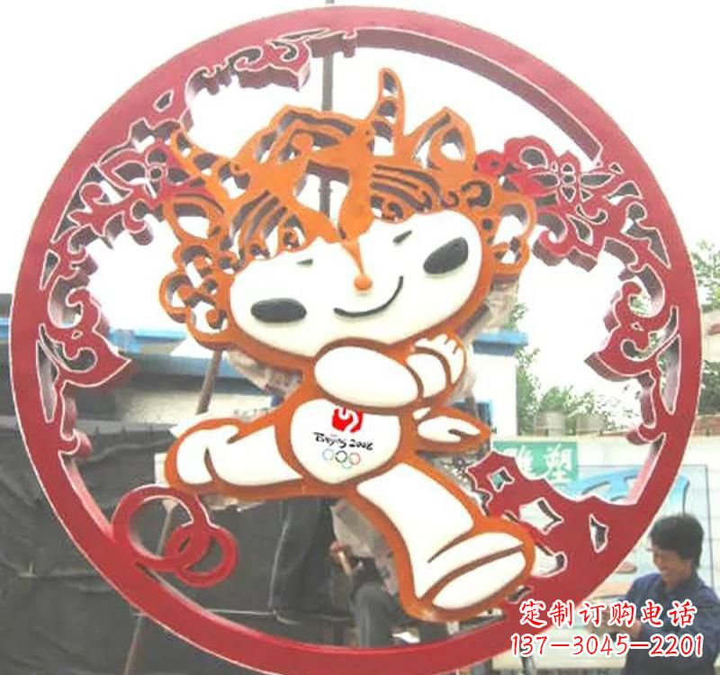 不锈钢广场福娃雕塑