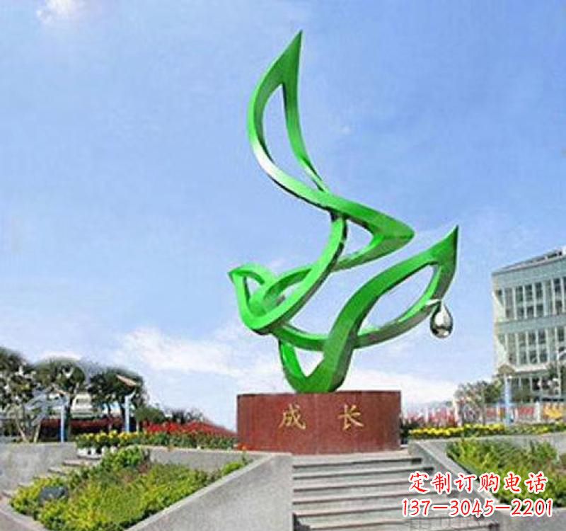 不锈钢广场和谐成长雕塑