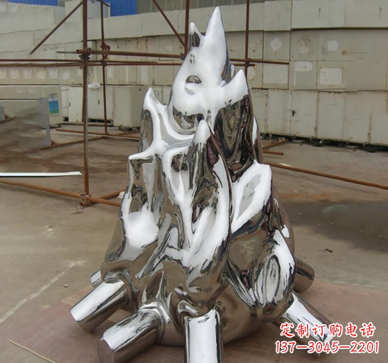不锈钢广场火焰抽象雕塑