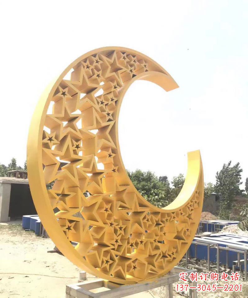 五星雕塑 - 不锈钢/广场/景观/五星/月亮 五星雕塑 - 不锈钢/广场/景观/五星/月亮