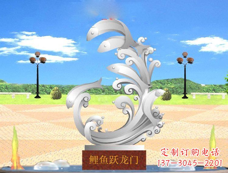设计图雕塑 - 不锈钢/广场/鱼跃龙门/设计图 设计图雕塑 - 不锈钢/广场/鱼跃龙门/设计图