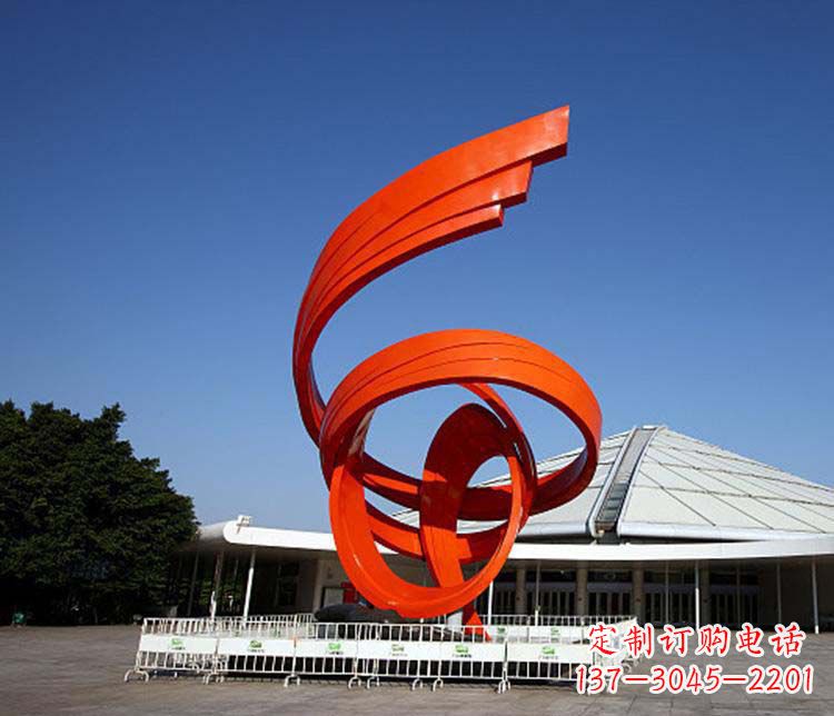 不锈钢广场螺旋雕塑