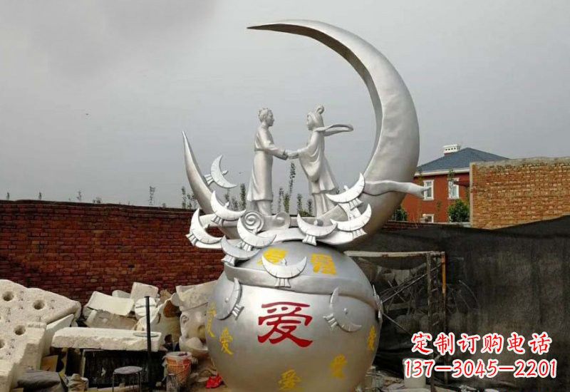 不锈钢/广场/牛郎织女-不锈钢广场牛郎织女雕塑 不锈钢/广场/牛郎织女-不锈钢广场牛郎织女雕塑