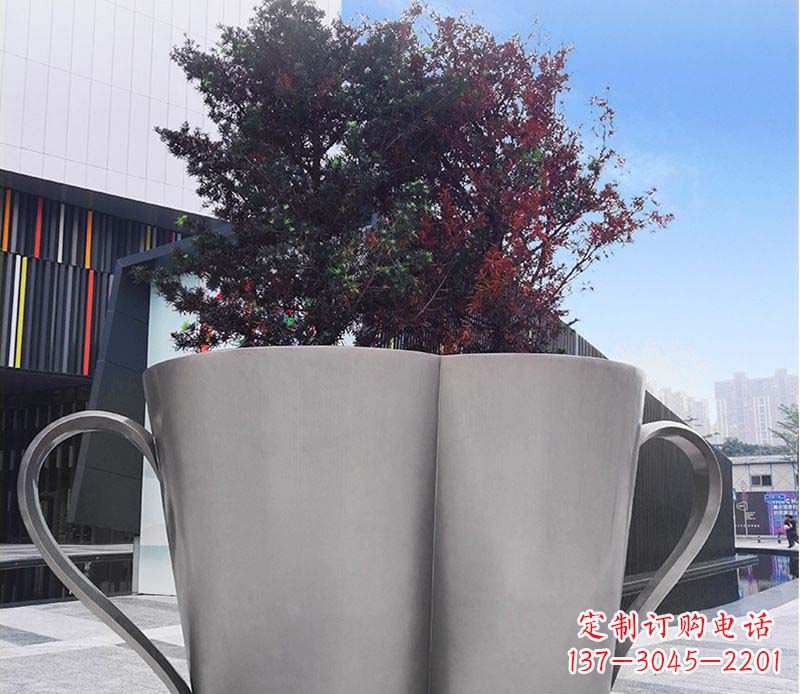 花盆雕塑 - 不锈钢/广场/水杯/花盆 花盆雕塑 - 不锈钢/广场/水杯/花盆