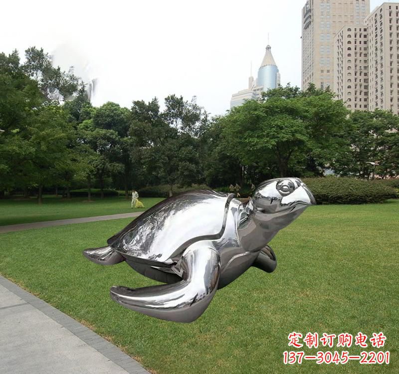 不锈钢海龟雕塑