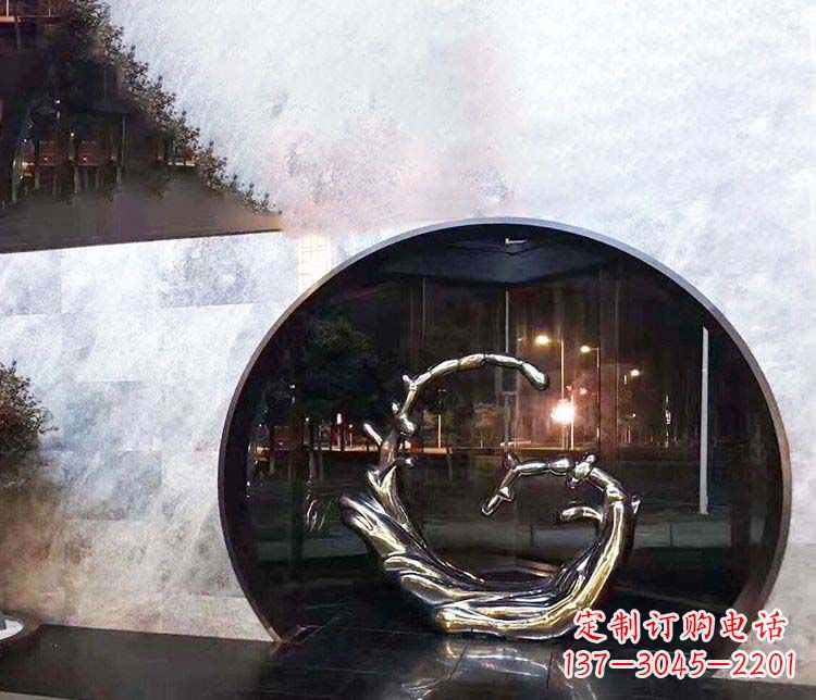不锈钢海浪抽象雕塑1