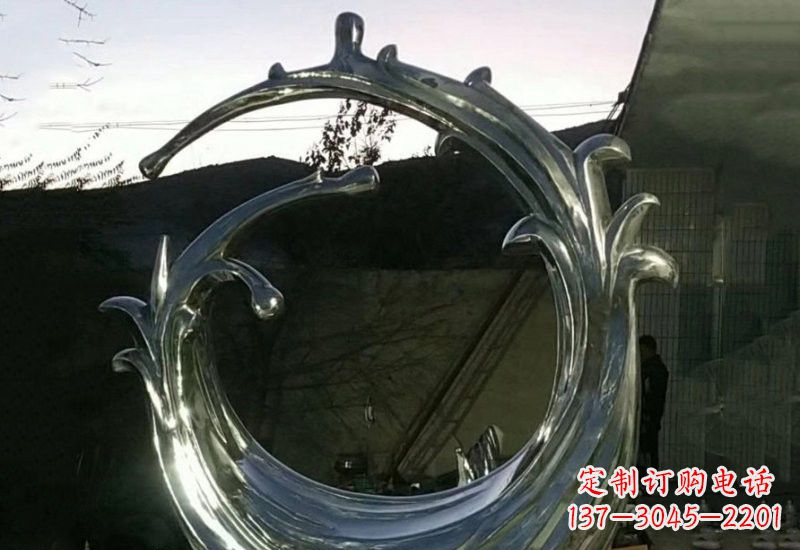 不锈钢海浪雕塑2