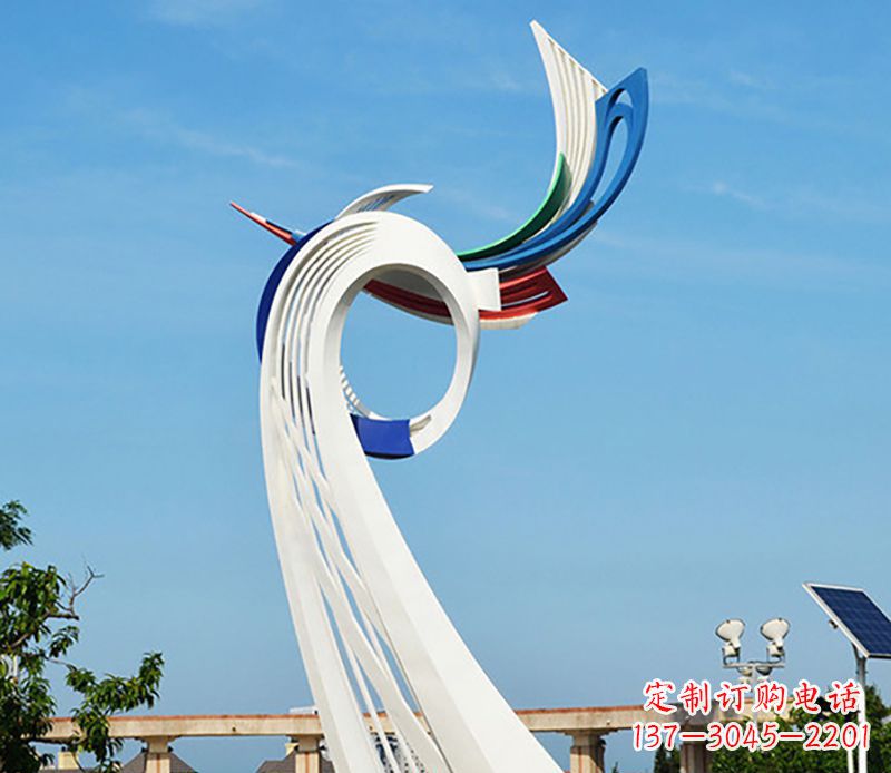 不锈钢海浪公园雕塑