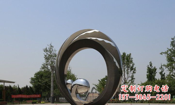 不锈钢海浪广场景观雕塑