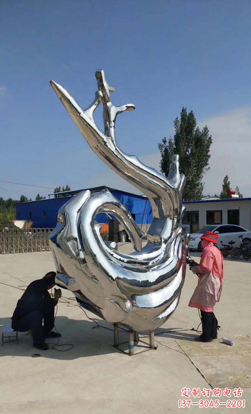 不锈钢海浪景观雕塑1