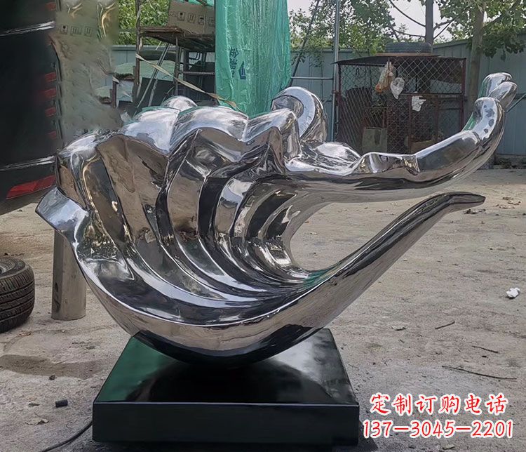 不锈钢海浪景观雕塑112