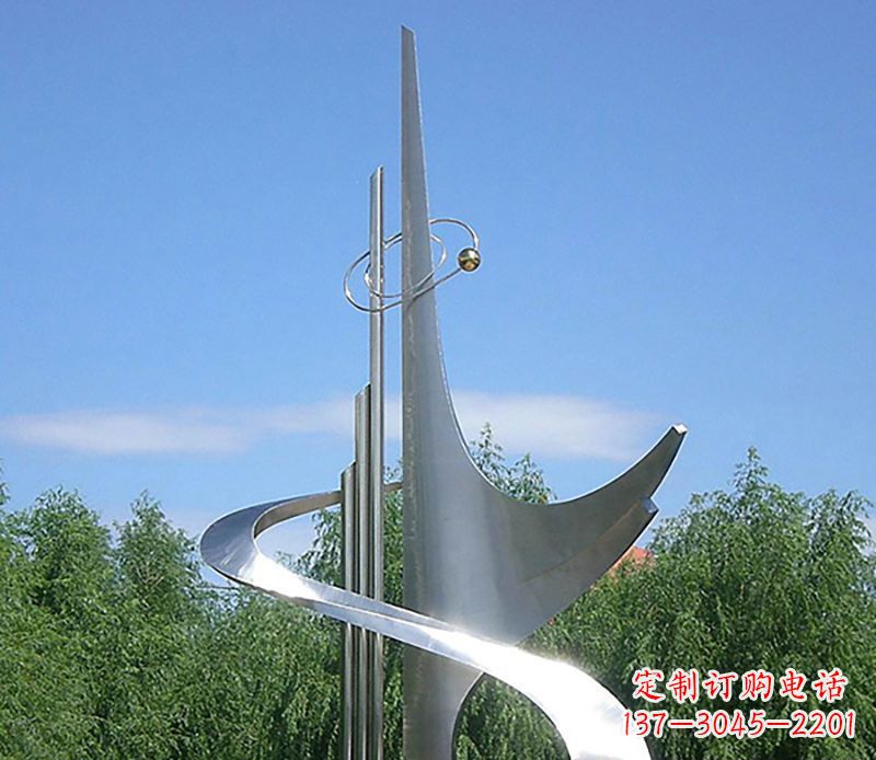 不锈钢海浪升华景观雕塑