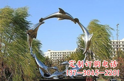 海豚雕塑 - 不锈钢/海豚 海豚雕塑 - 不锈钢/海豚