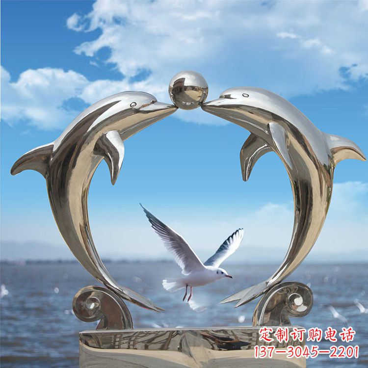 海豚雕塑 - 不锈钢/海豚 海豚雕塑 - 不锈钢/海豚
