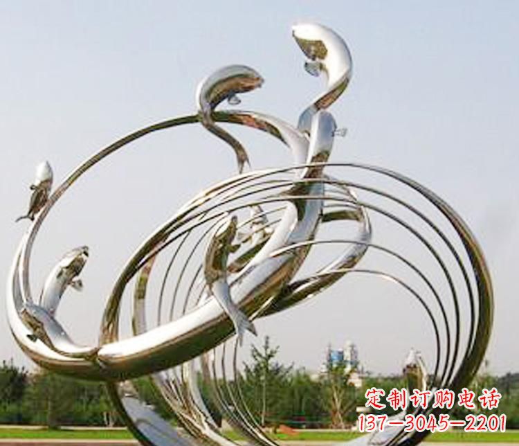 海豚雕塑 - 不锈钢/海豚 海豚雕塑 - 不锈钢/海豚