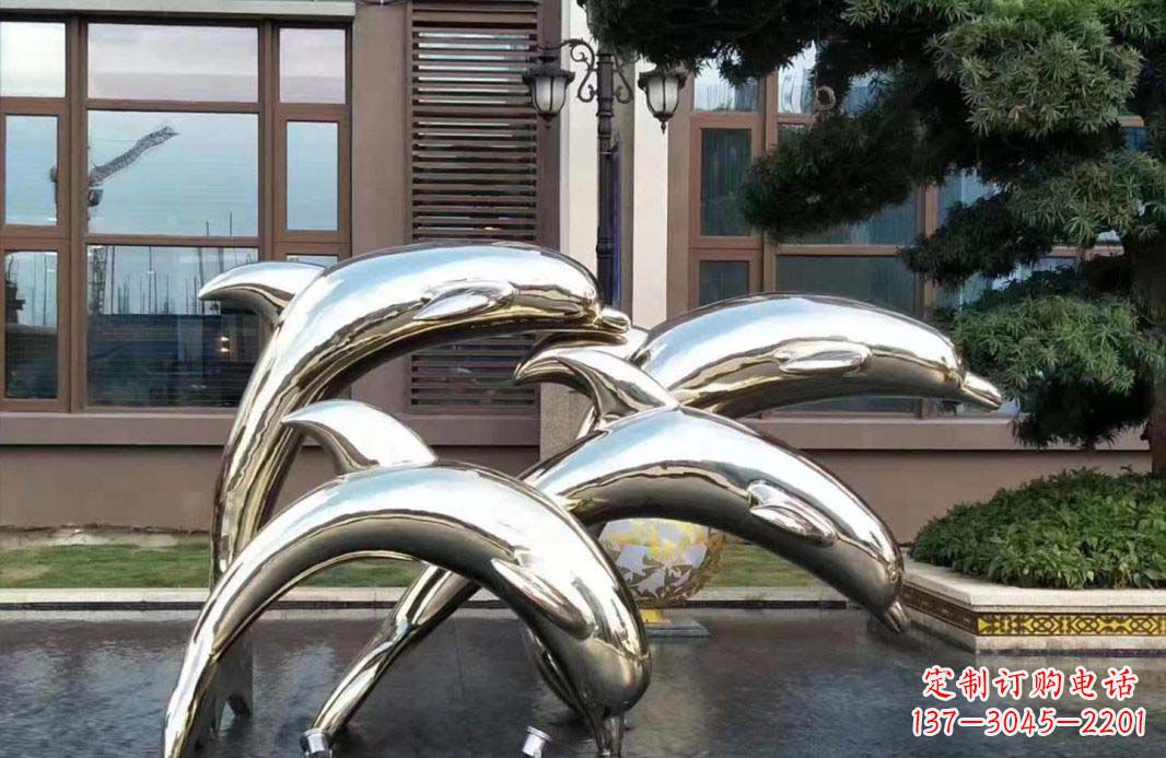 海豚雕塑 - 不锈钢/海豚/跳跃 海豚雕塑 - 不锈钢/海豚/跳跃