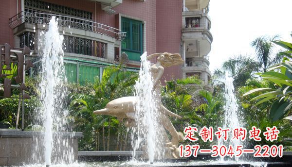 喷泉雕塑 - 不锈钢/海豚/喷泉 喷泉雕塑 - 不锈钢/海豚/喷泉
