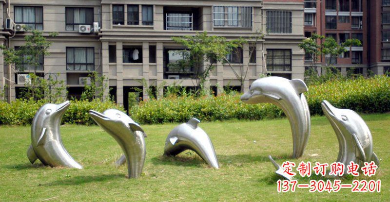 海豚雕塑 - 不锈钢/海豚/小区 海豚雕塑 - 不锈钢/海豚/小区