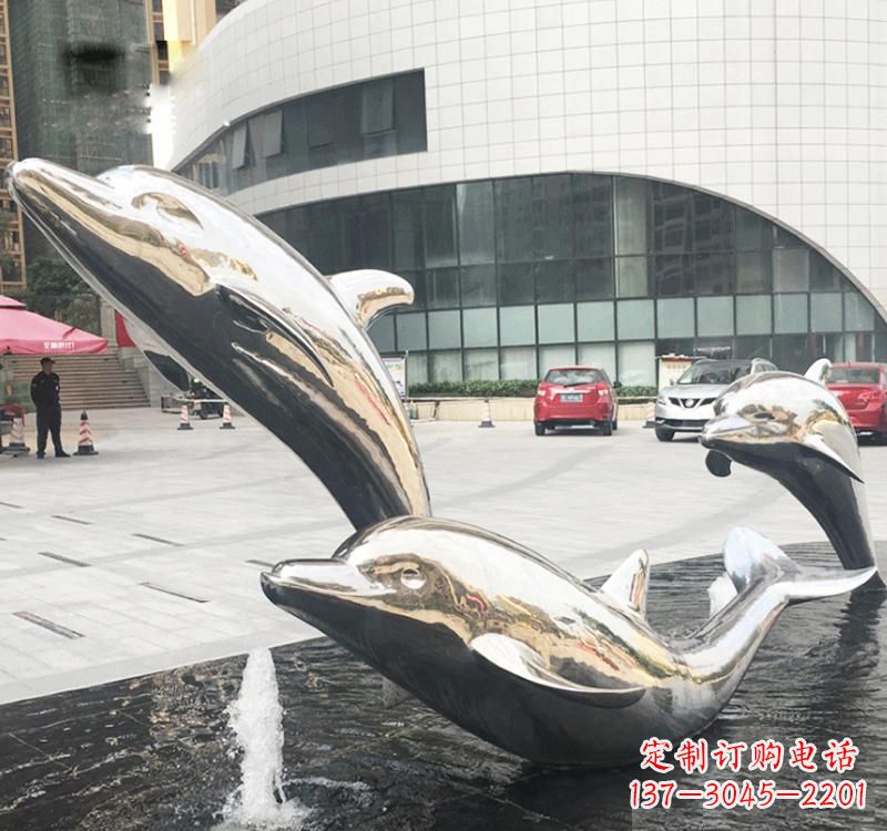 海豚雕塑 - 不锈钢/海豚/造型 海豚雕塑 - 不锈钢/海豚/造型
