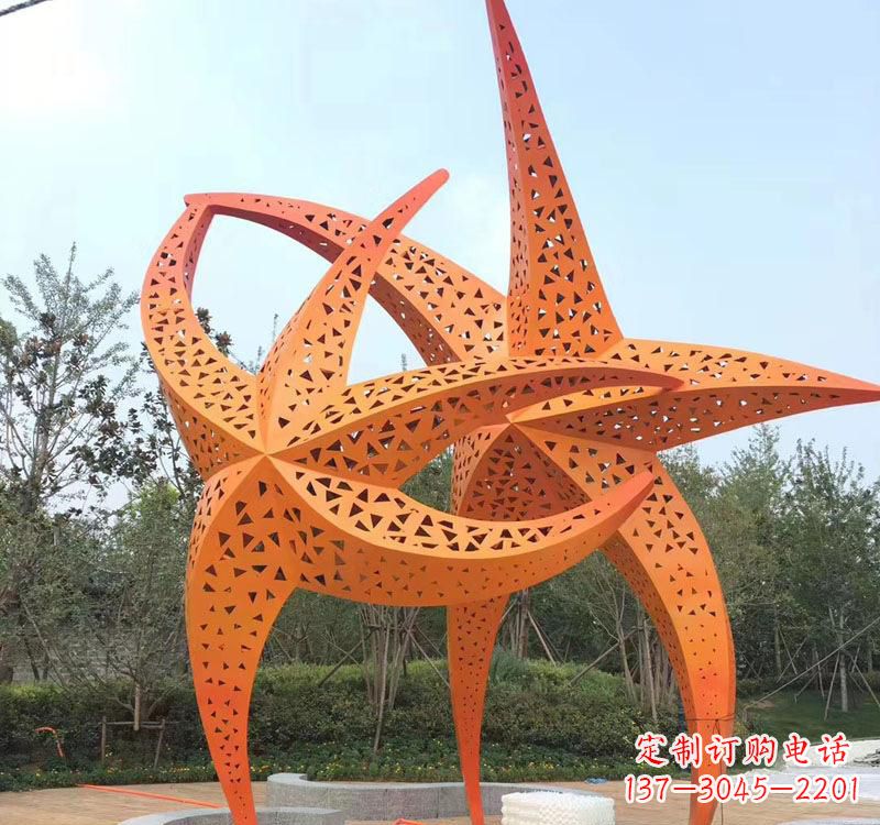 不锈钢海星海洋动物雕塑