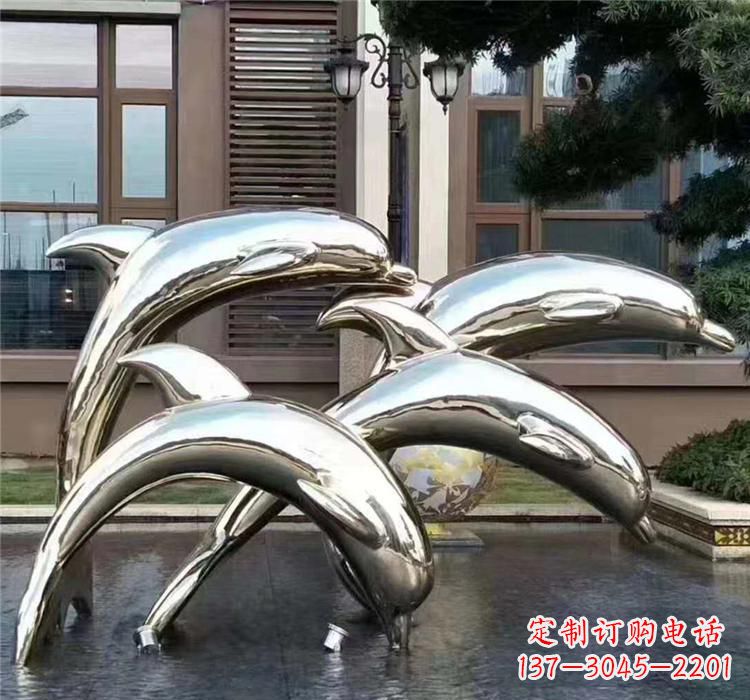 海豚雕塑 - 不锈钢/海洋/动物/海豚 海豚雕塑 - 不锈钢/海洋/动物/海豚