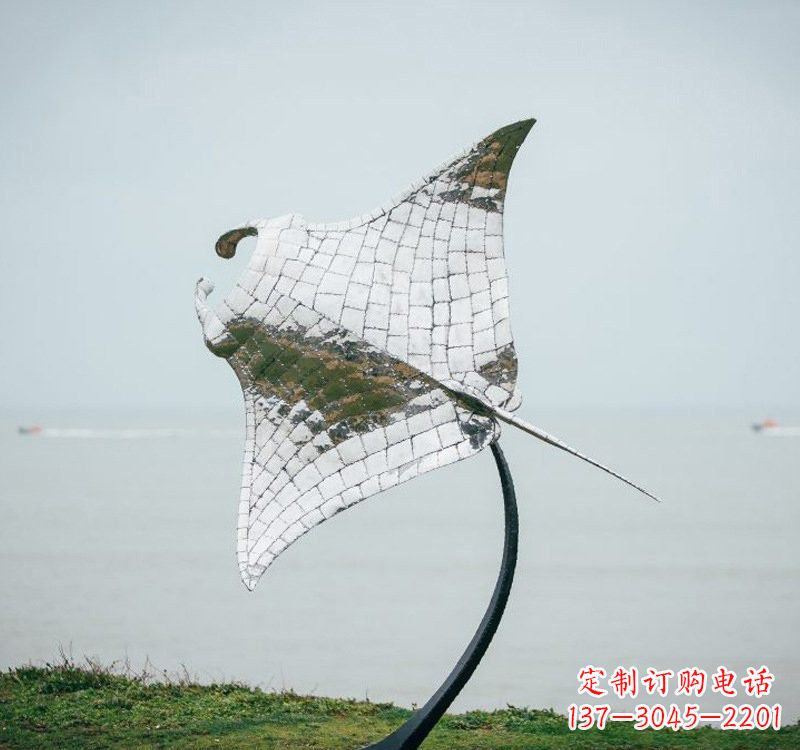蝠鲼雕塑 - 不锈钢/海洋/动物/蝠鲼 蝠鲼雕塑 - 不锈钢/海洋/动物/蝠鲼