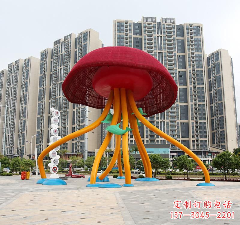 水母雕塑 - 不锈钢/海洋/水母/动物 水母雕塑 - 不锈钢/海洋/水母/动物