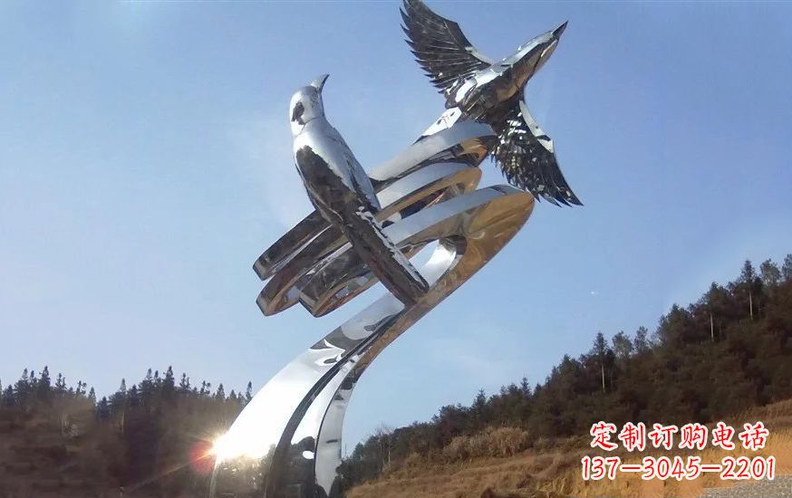 不锈钢和谐动物雕塑