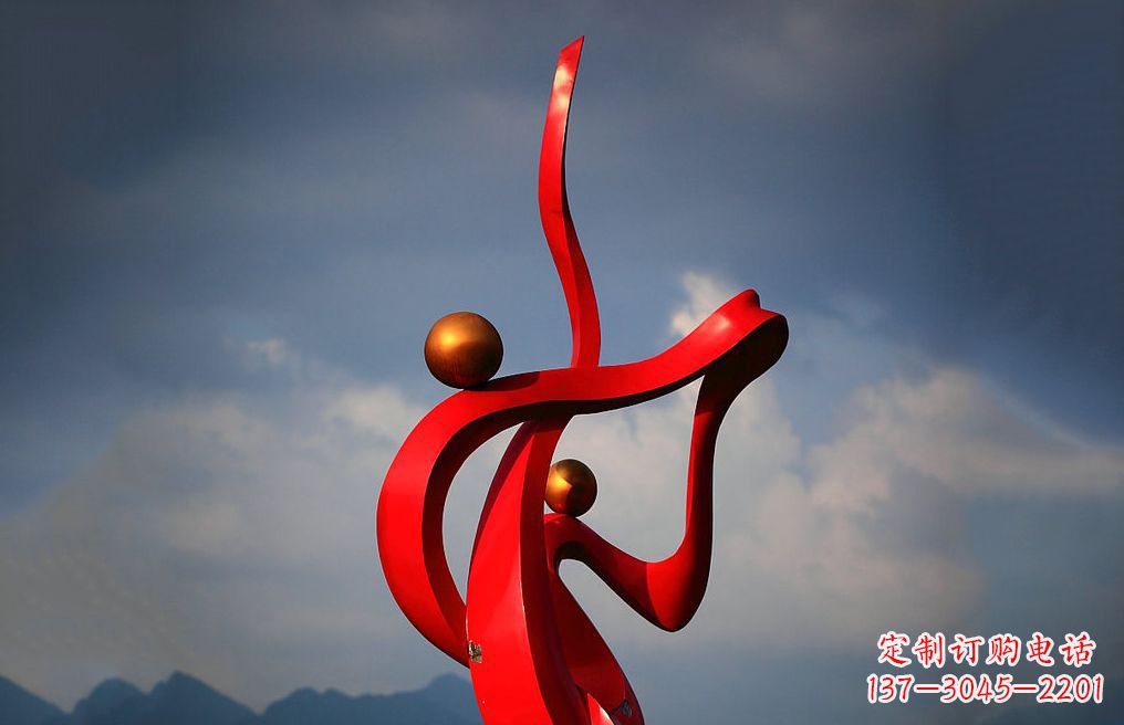 不锈钢和谐景观雕塑