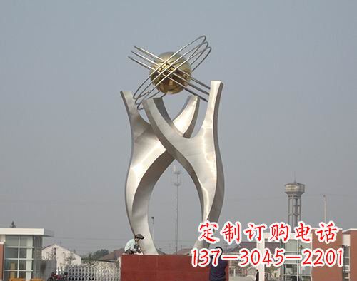 不锈钢和谐团结校园雕塑